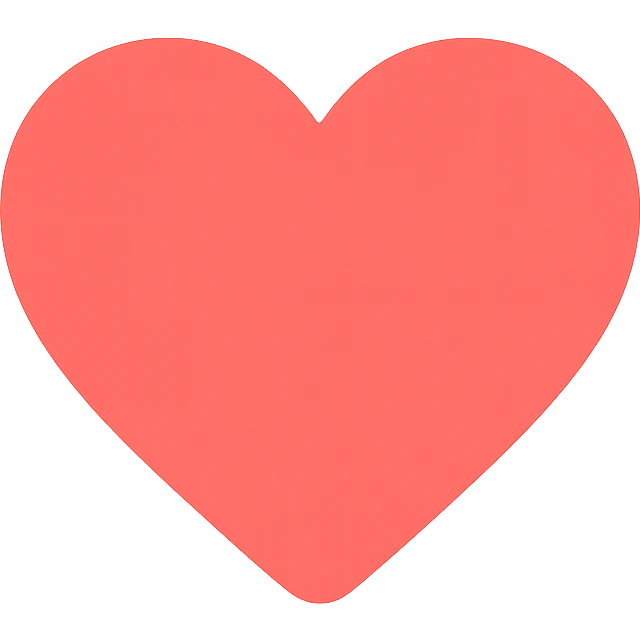 colored icon of a heart emoji