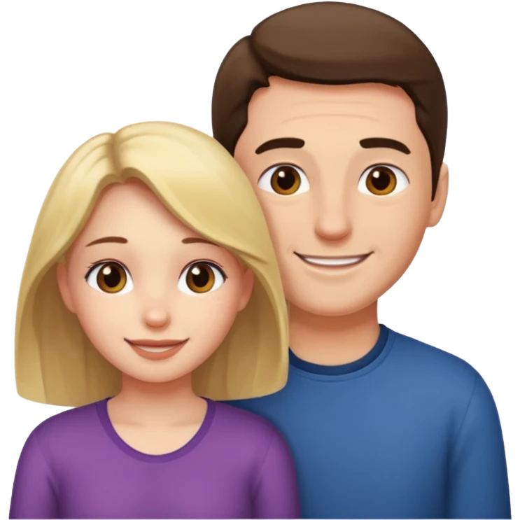 A girl looking down on a man emoji