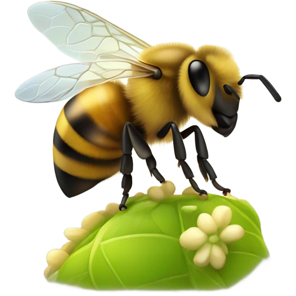 Una abeja con miel emoji