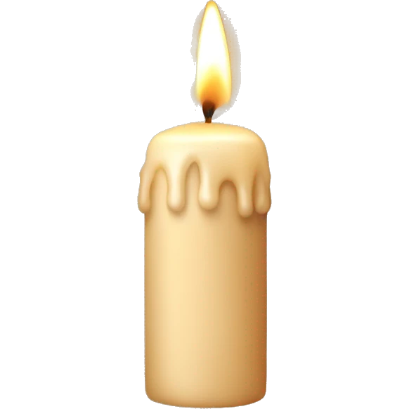 Beige candle  emoji