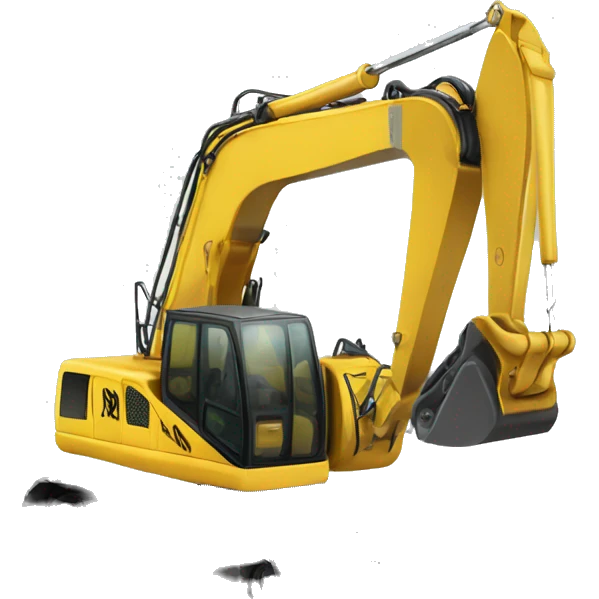 Yellow excavator  emoji