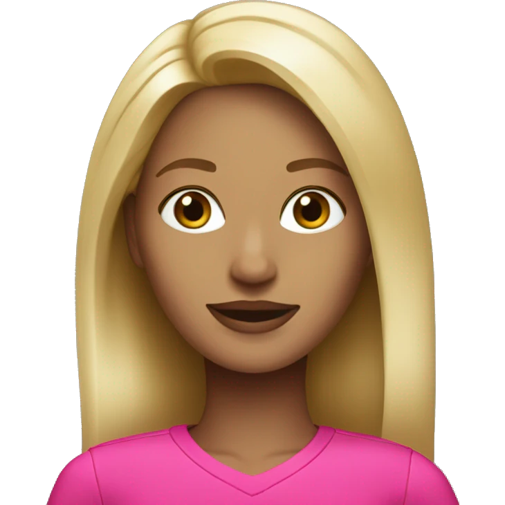 blonde t mobile employee, black and pink outfit emoji