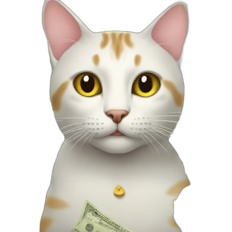 cat with cash emoji