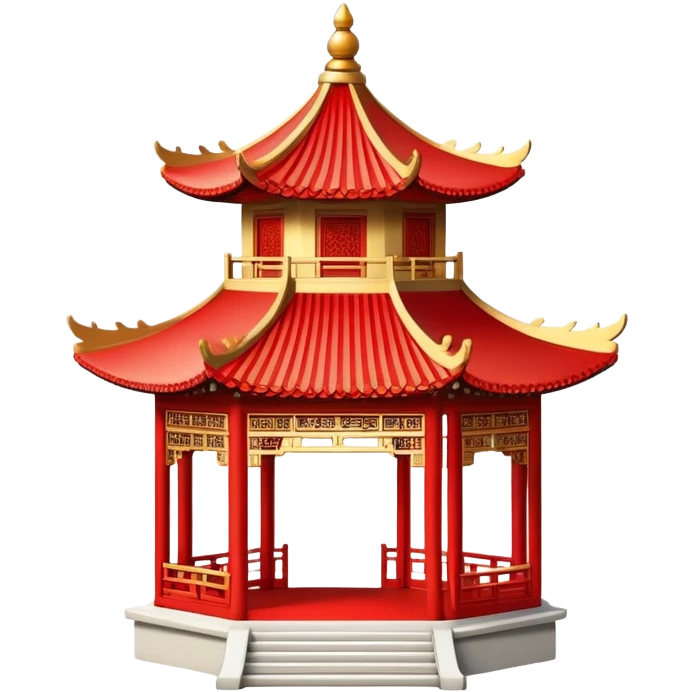 Small delicate Chinese pavilion emoji