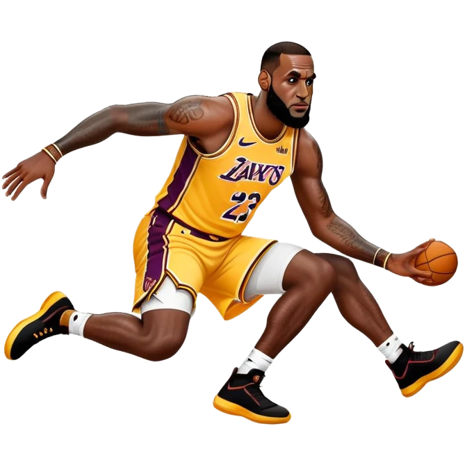 LeBron James flopping emoji