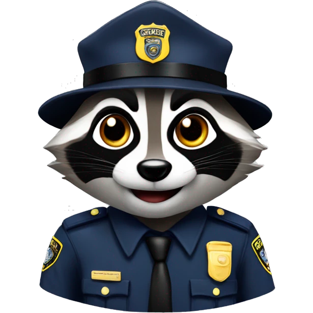 racoon cop emoji