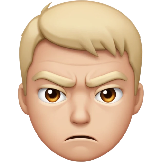 Stressed, angry sad want to run away emoji