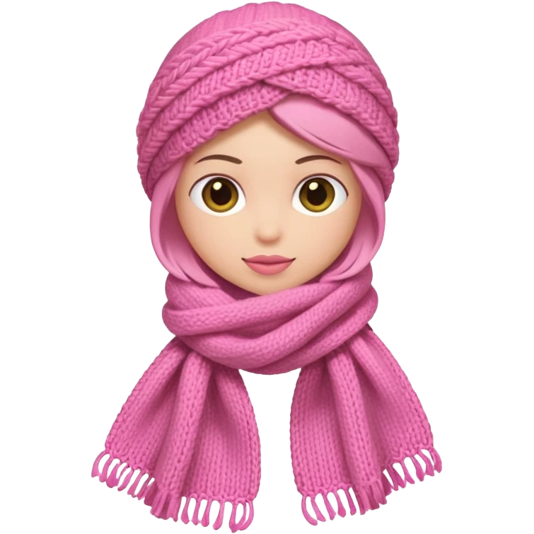 Pink scarf emoji