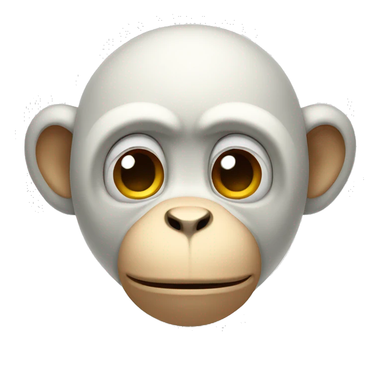 white monkey sad emoji