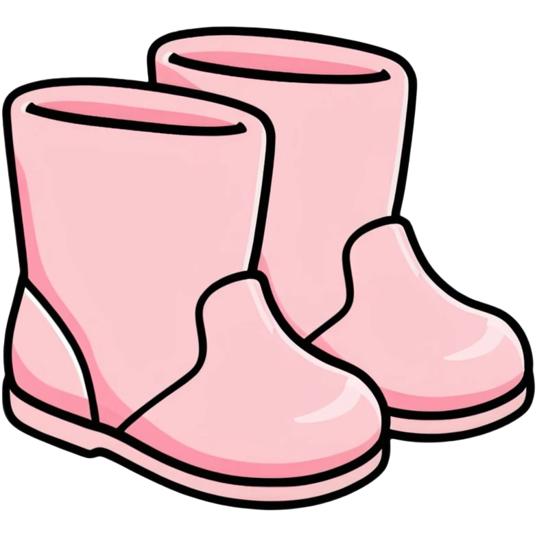 pink baby boots emoji