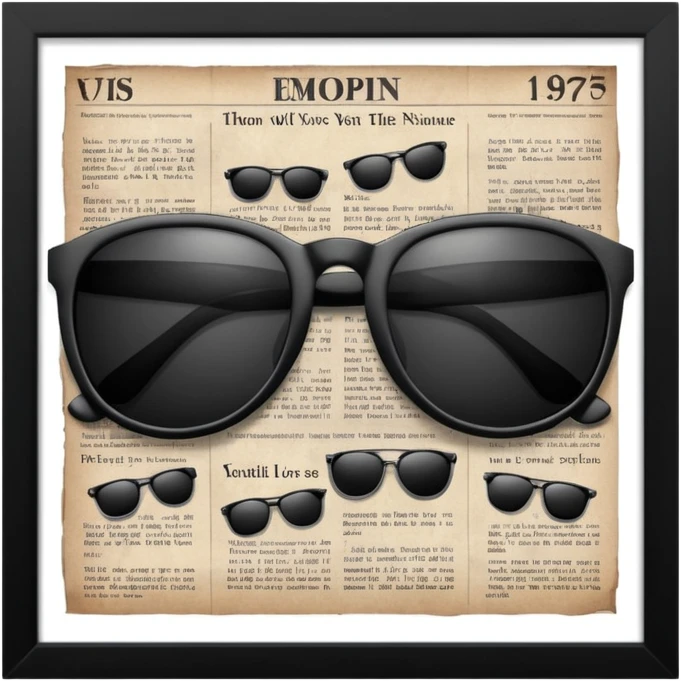 Sunglasses on newspaper emoji