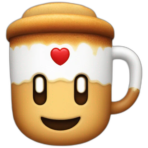 Mario boit un café emoji