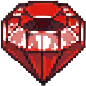 red diamond, with a shadow pixel art emoji