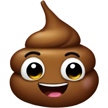 A poop in a happy poop emoji