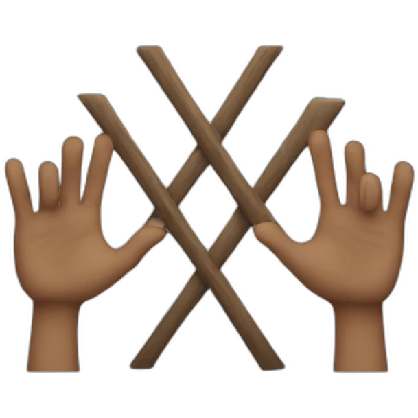 man making a x with his hands emoji