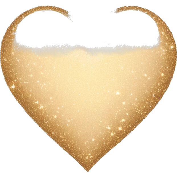 beige heart emoji with sparkle emoji