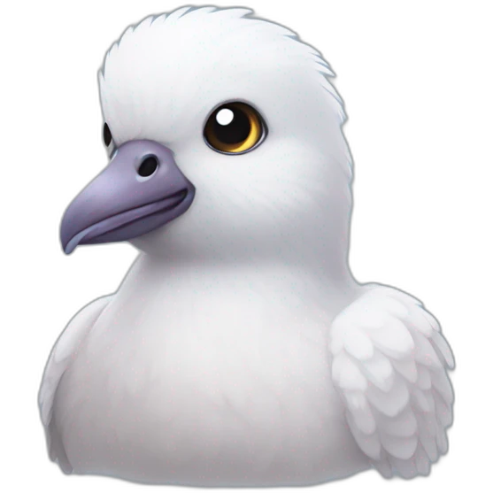 kawai fluffy pigeon emoji