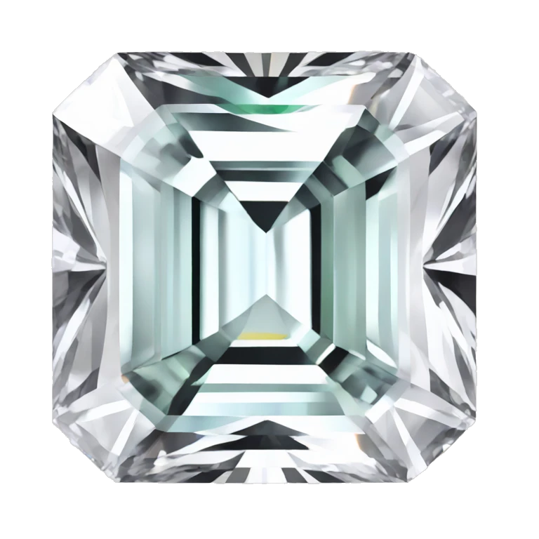 Emerald cut Diamond with a white band  emoji