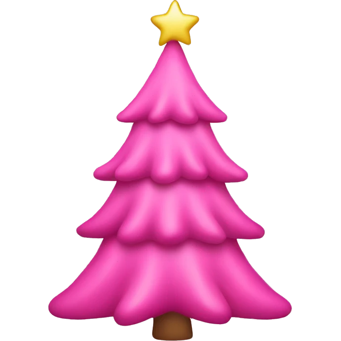 Pink Christmas tree emoji