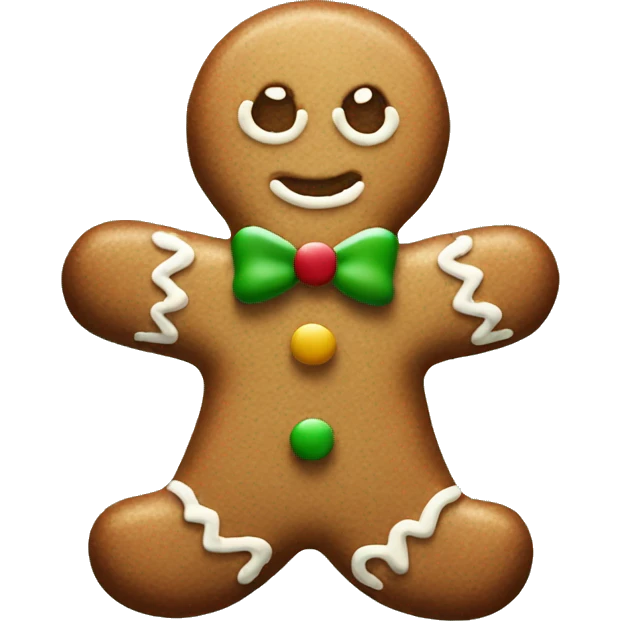 aesthetic Christmas gingerbread man emoji
