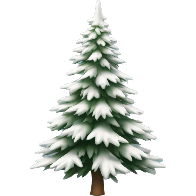  actual white fir christmas tree isolated.  emoji