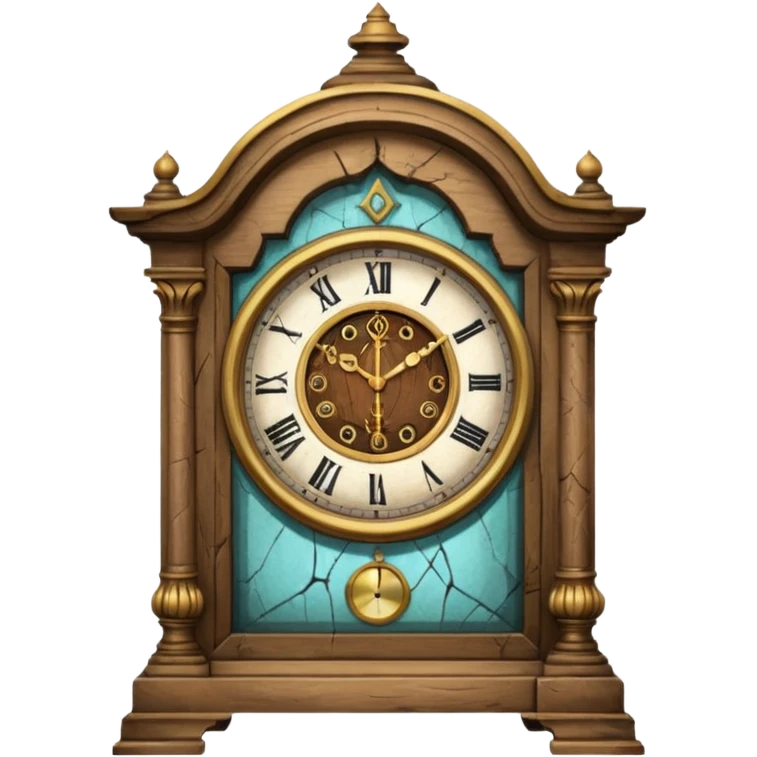 Whispering Clock old and creepy looking  emoji