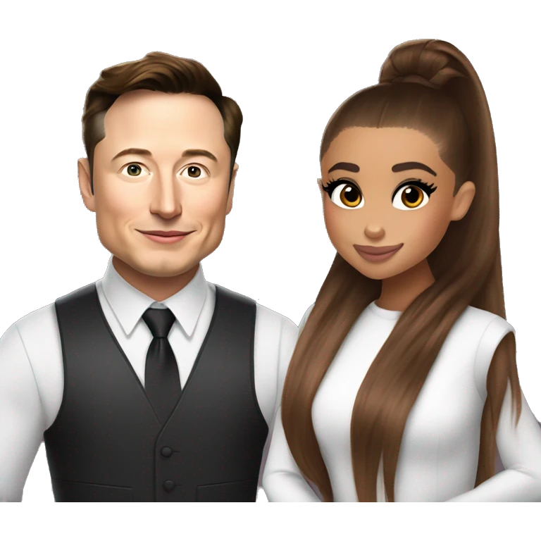 elon musk and ariana grande emoji