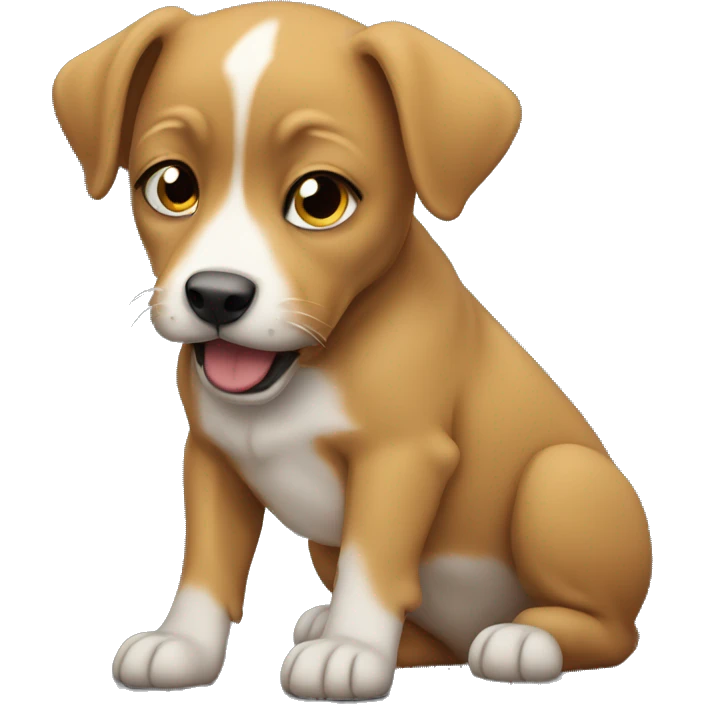 Beatboxing puppy emoji