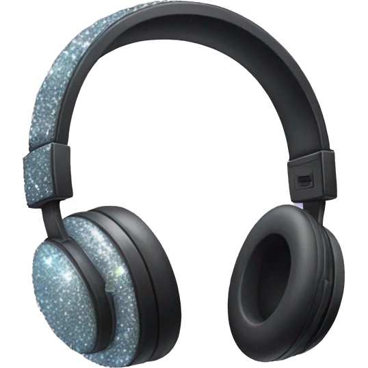 Sparkly headphones  emoji