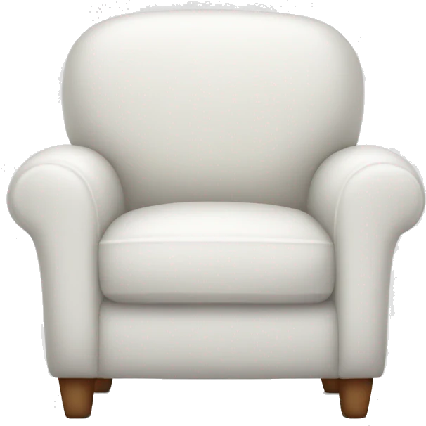 White cozy chair emoji