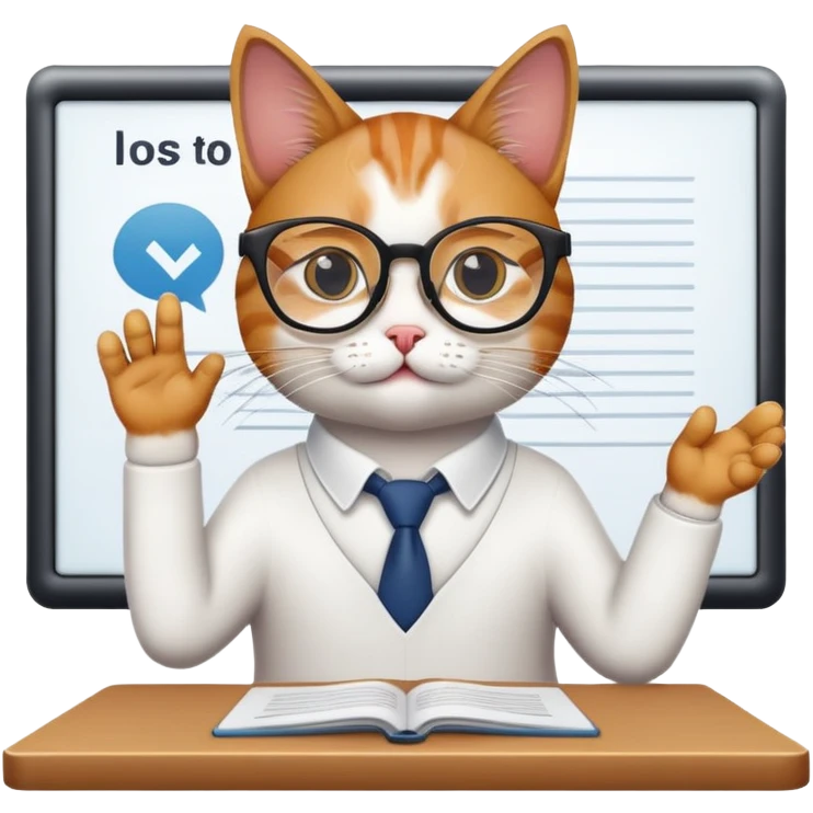 cat that makes a presentation emoji
