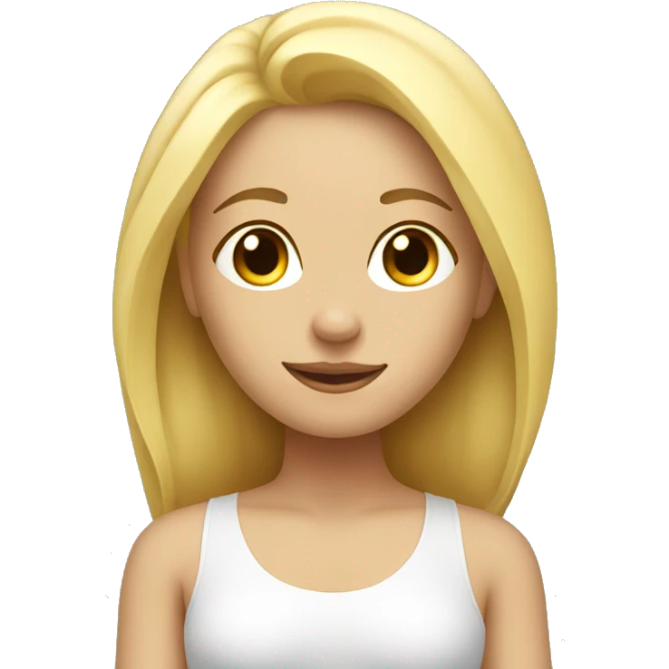 Blonde yoga girl emoji