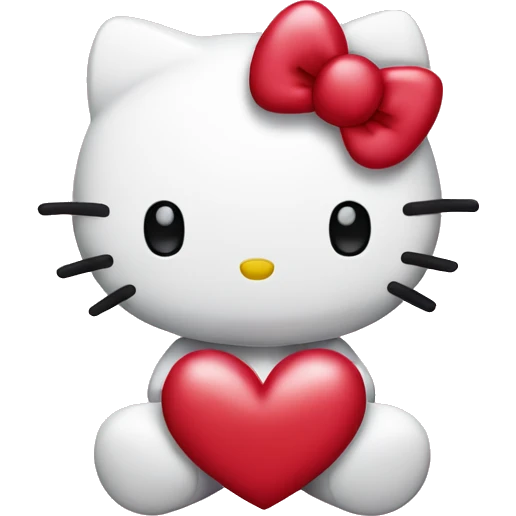 Hello Kitty co ojosde corazón  emoji