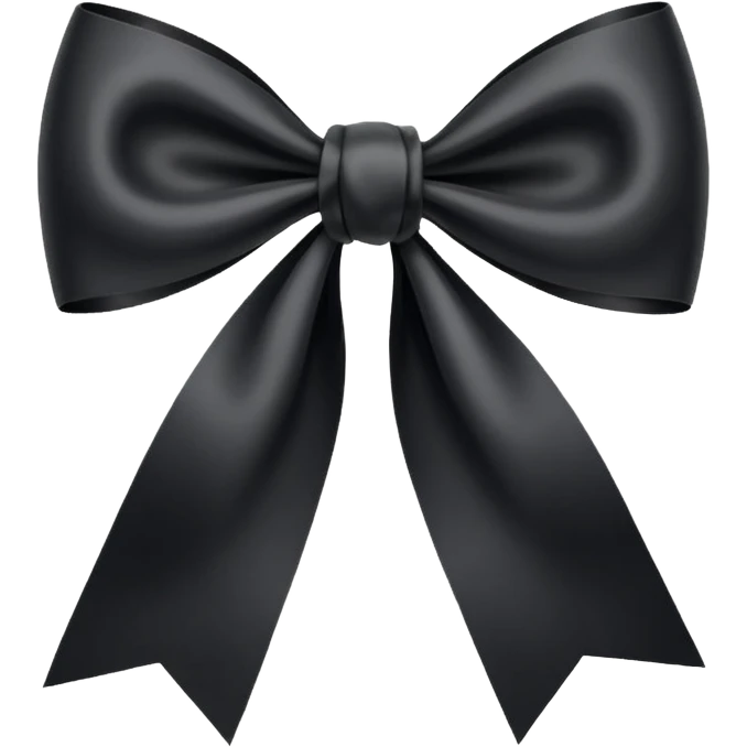 Black ribbon bow emoji  emoji