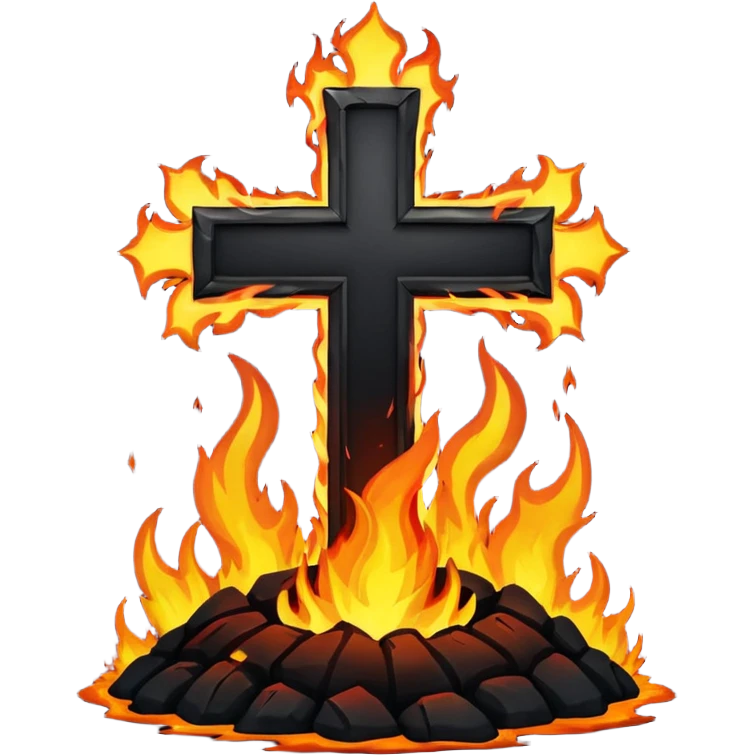 Cross standing in hell  emoji