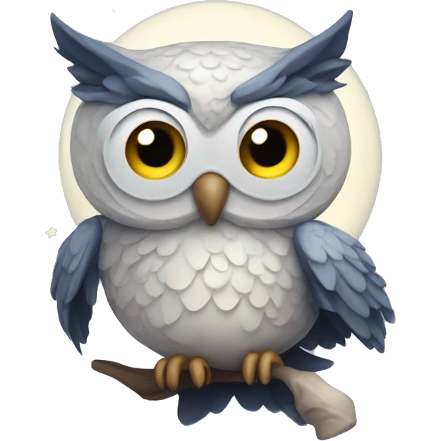 moon stars owl emoji