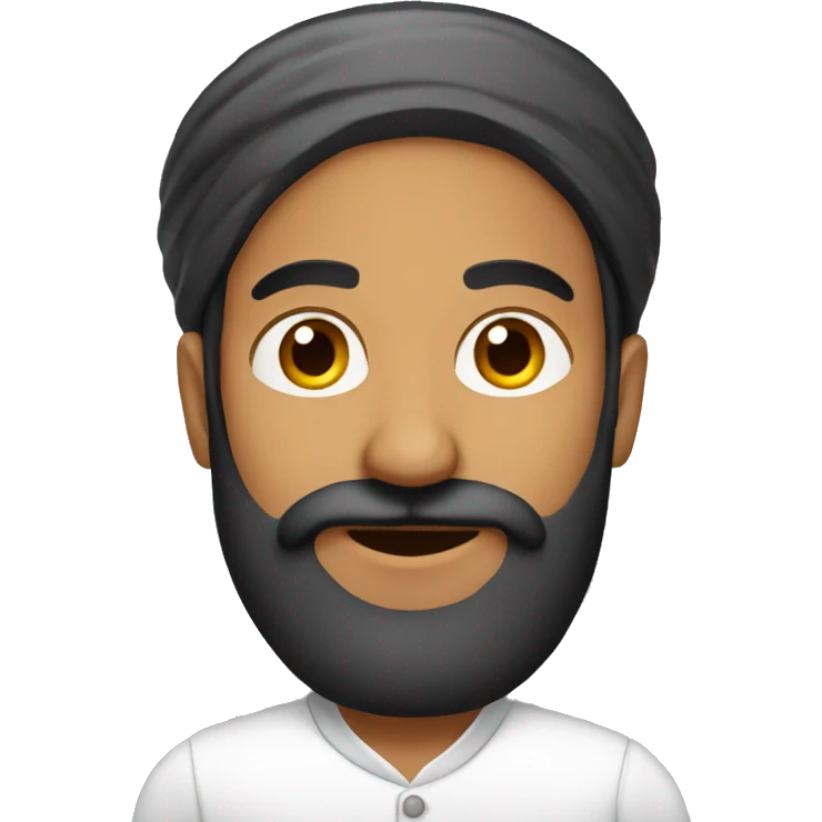 Punjabi man with a beard with Poha emoji