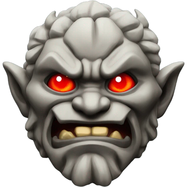 Oni with a lustrous power red eyes strong overlay stone emoji