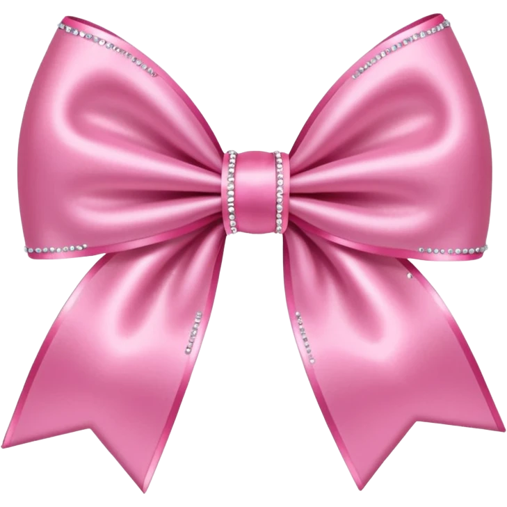 sparkly bow pink emoji
