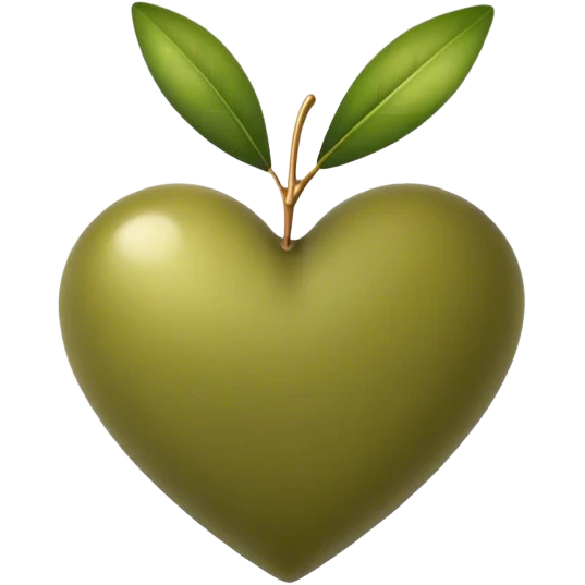 olive color Valentine emoji