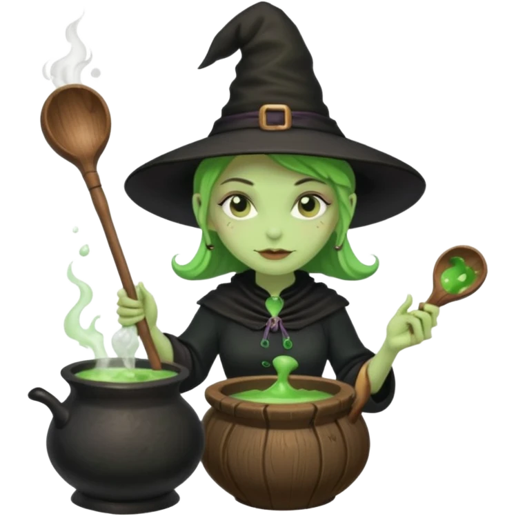 green witch cooking potion emoji