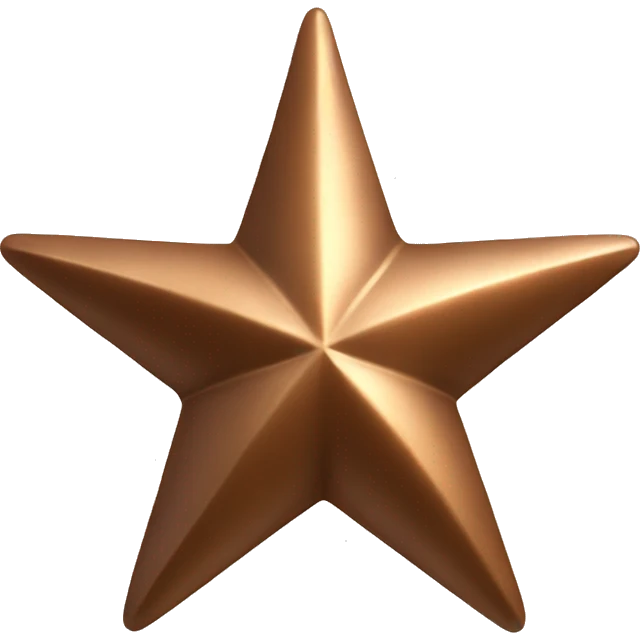 high quality bronze star emoji