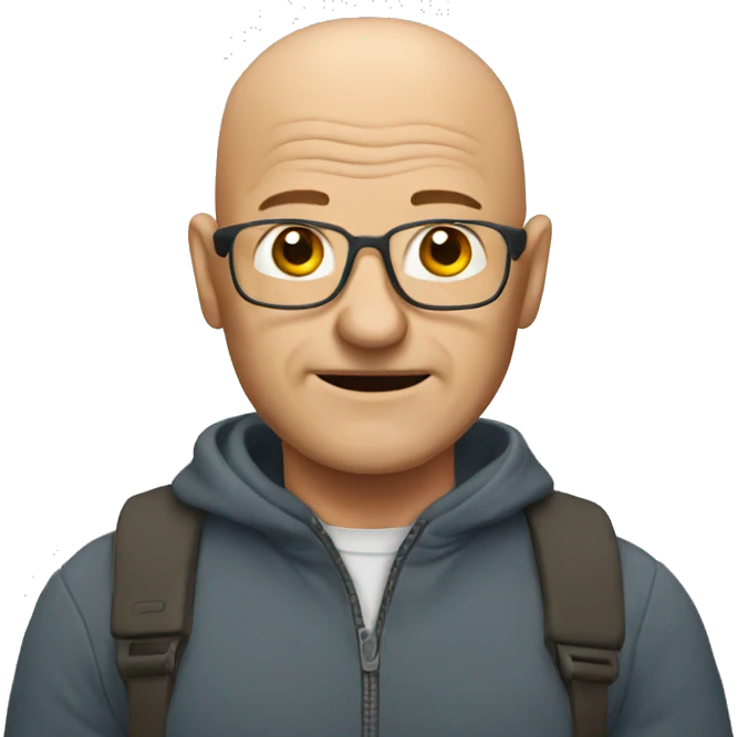Bald older man emoji