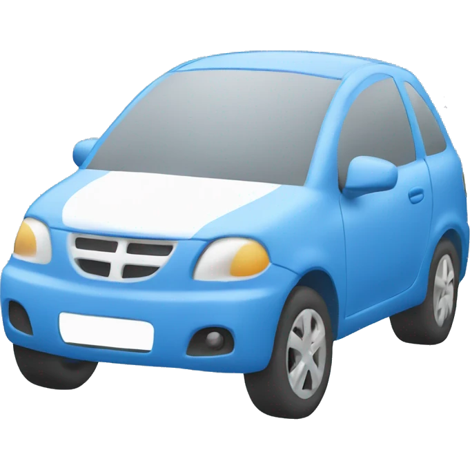 simple blue car outline emoji