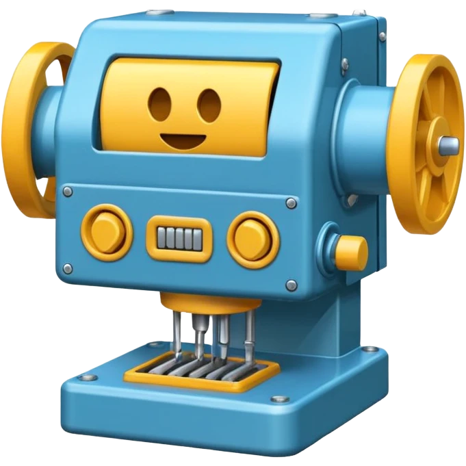 Crea un emoji de una maquina que sea una picadora de plastico emoji