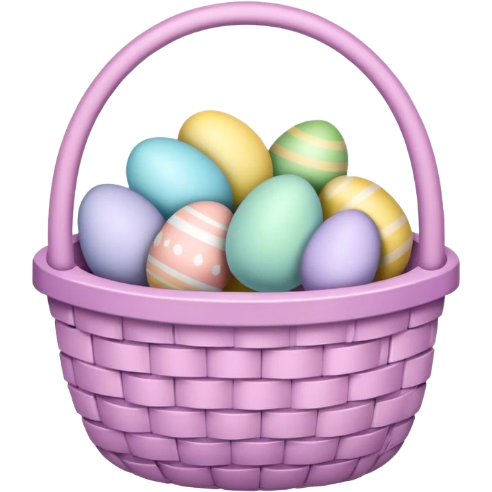 Pastel Easter basket emoji