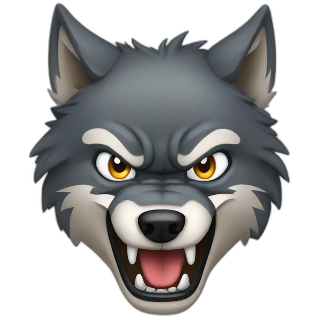 Angry wolf emoji