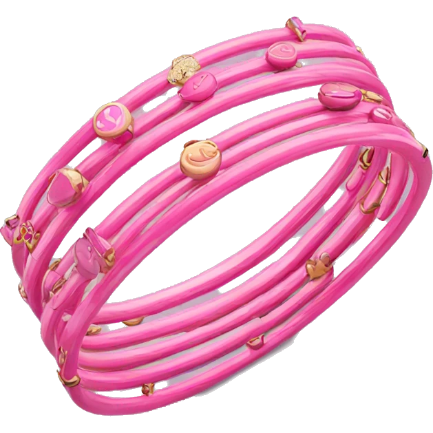 Pink bangle stack  emoji