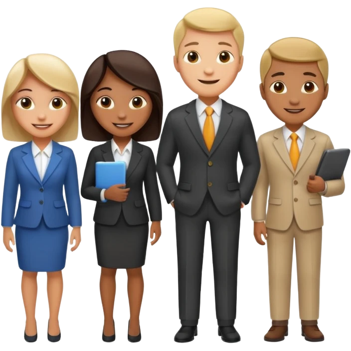 small business owners, men and woman emoji