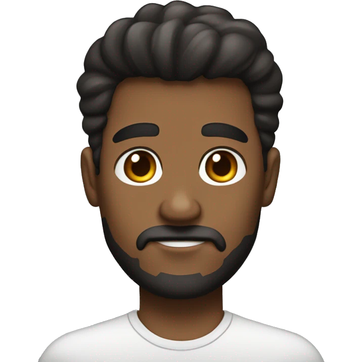 Homem negro, barba branca, careca, magro emoji